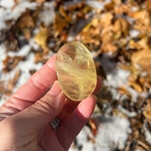Citrine (1) Palmstone | crystal ~ high quality